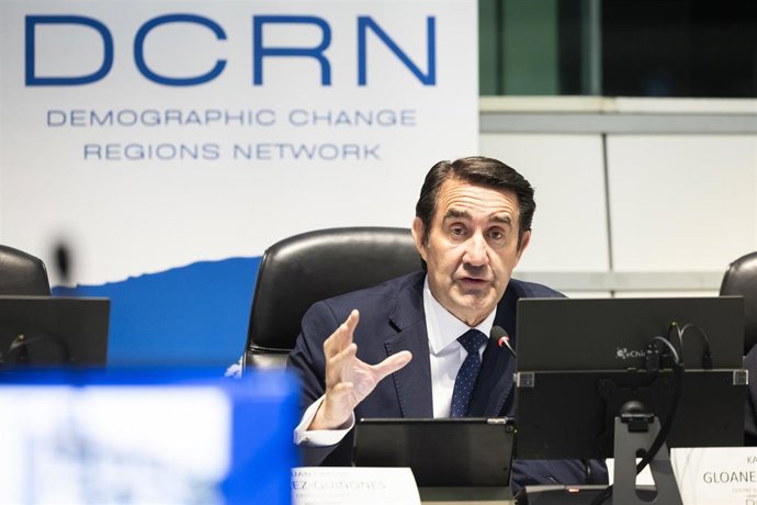 Suárez-Quiñones durante su intervención en Bruselas.