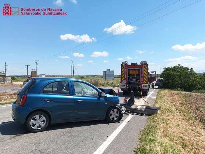 Imagen de los vehículos implicados en el accidente de tráfico.