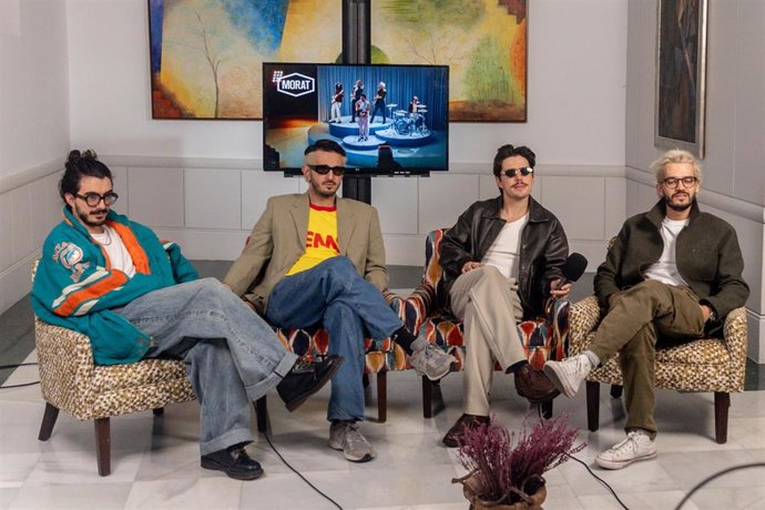 El grupo Morat durante una entrevista para Europa Press, a 9 de mayo de 2025, en Madrid (España). Morat es una banda colombiana de pop latino formada en 2011. En 2015 se dieron a conocer con su canción ‘Mi Nuevo Vicio’. En 2023 salió a la luz el EP ‘Antes