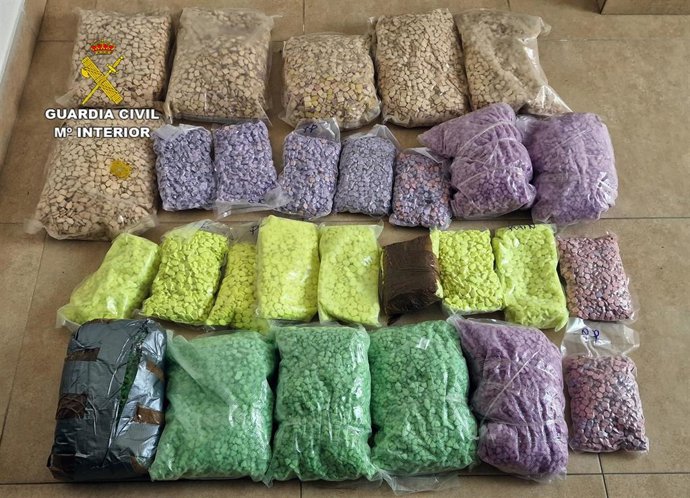 Éxtasis interceptado por la Guardia Civil en aguas de Mazarrón