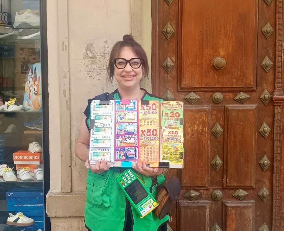 Paqui Segura, vendedora de la ONCE en Cazorla.