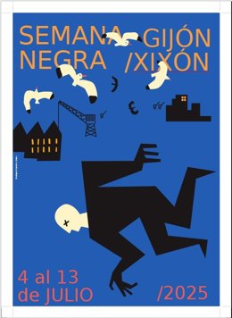 Cartel de la XXXVIII Semana Negra de Gijón.