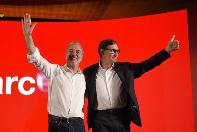 Collboni e Illa durante el acto