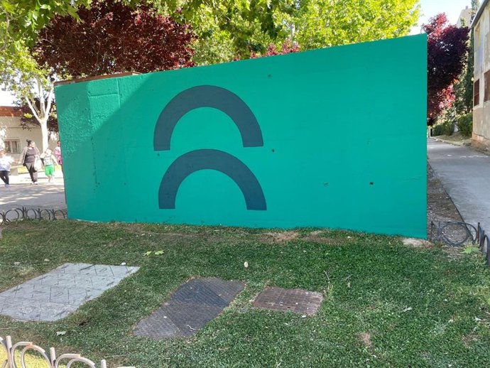 Pared del Paseo Carmen Soldevilla (Cubrimiento de la Vía) a la altura de la calle Antonio Leyva en el que hasta hace poco se localizaba el mural de homenaje a Babacar Seck