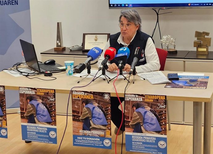 Marisol Villar, presidenta de la Fundación Banco de Alimentos de Navarra.