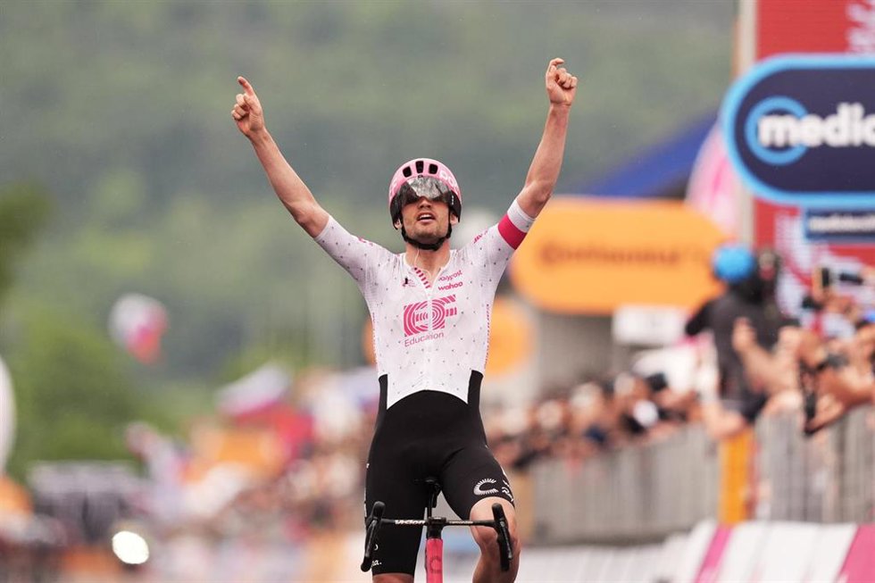Kasper Asgreen (EF Education-EasyPost), durante el 108 Giro de Italia.