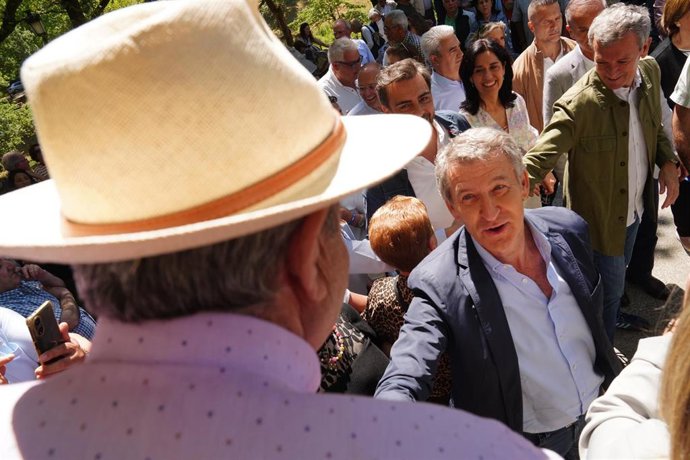 Feijóo, en la romería de O Pino organizada por el PP provincial de A Coruña.