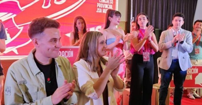 La vicesecretaria general del PSOE-A y portavoz del Grupo Socialista en el Parlamento de Andalucía, María Márquezn en el 19º Congreso de Juventudes Socialistas (JSA) de Huelva.