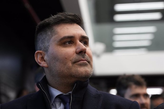 Archivo - David Aganzo during the presentation of the Vicente del Bosque Football Academy 2025 at Santander Work Cafe on March 27, 2025, in Madrid, Spain.
