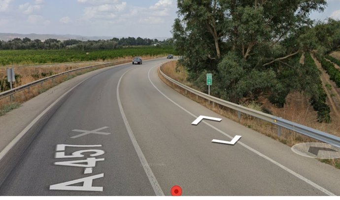 Localización del accidente en Lora del Río (Sevilla).