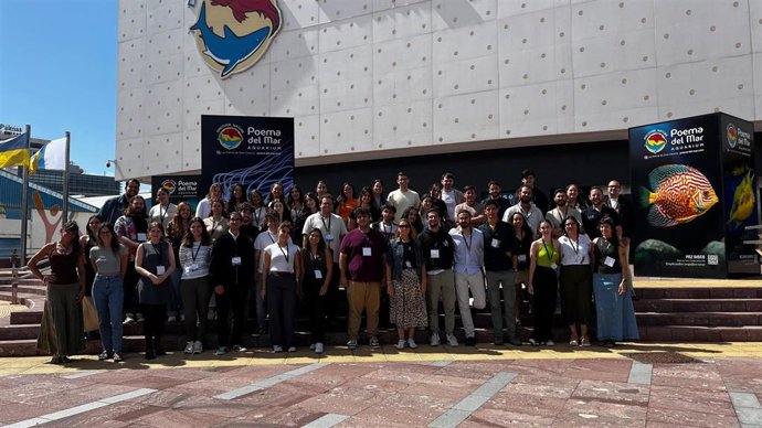 Congreso de Medicina y Conservación de Fauna Marina celebrado en el acuario Poema del Mar, en Las Palmas de Gran Canaria