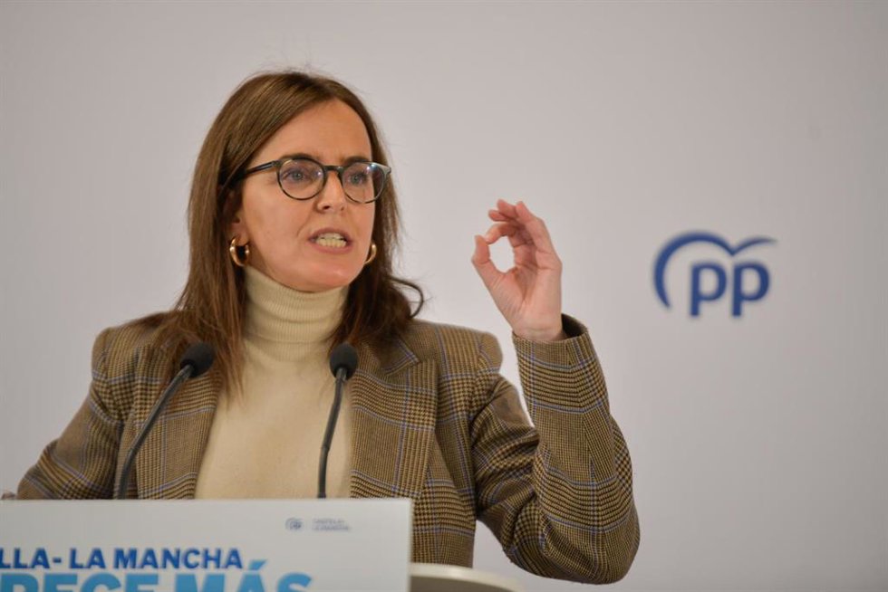 Archivo - La vicesecretaria de Organización del PP, Carmen Fúnez, interviene durante la clausura de la Interparlamentaria del PP de Castilla-La Mancha, en el Hotel Parque Real, a 19 de enero de 2025, en Ciudad Real, Castilla-La Mancha (España).