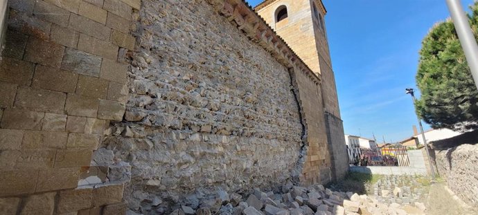 Derrumbe en la Iglesia de San Andrés en Avila, "joya" del románico castellano del siglo XII.