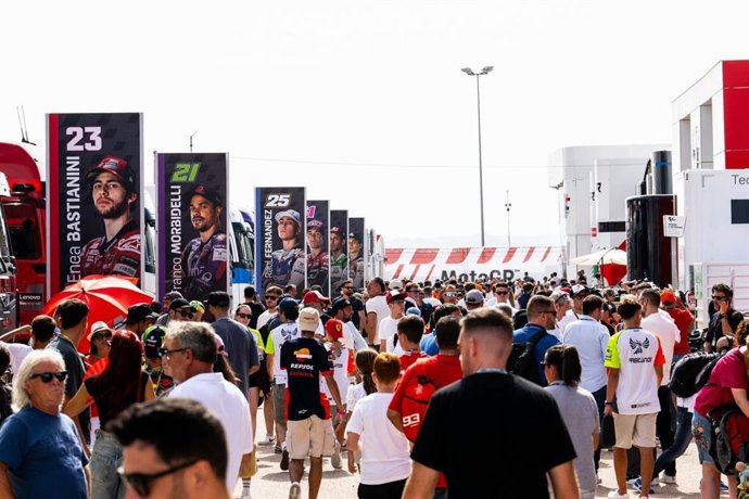 Imagen del paddock durante el Gran Premio GoPro de Aragón 2024.