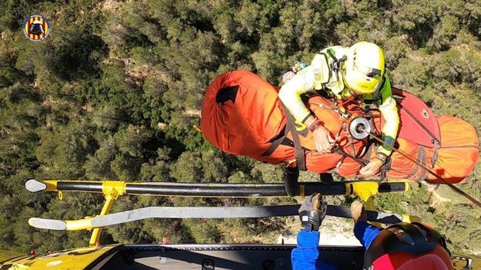 Rescate de ciclista