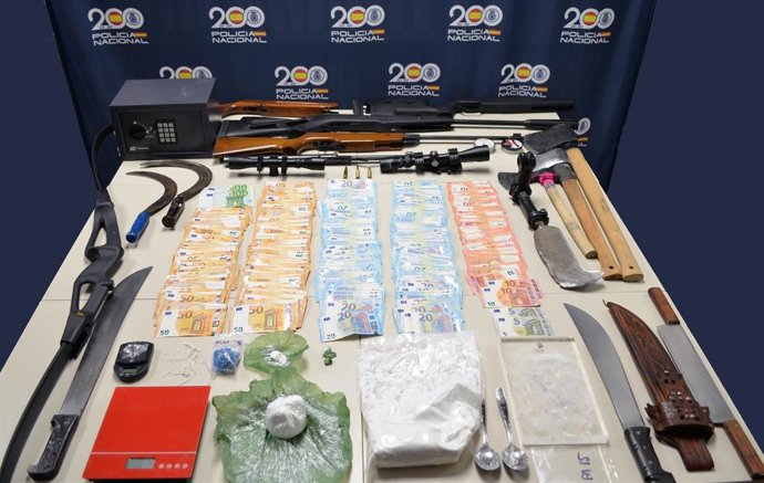 Material incautado en la vivienda del detenido en Irun.