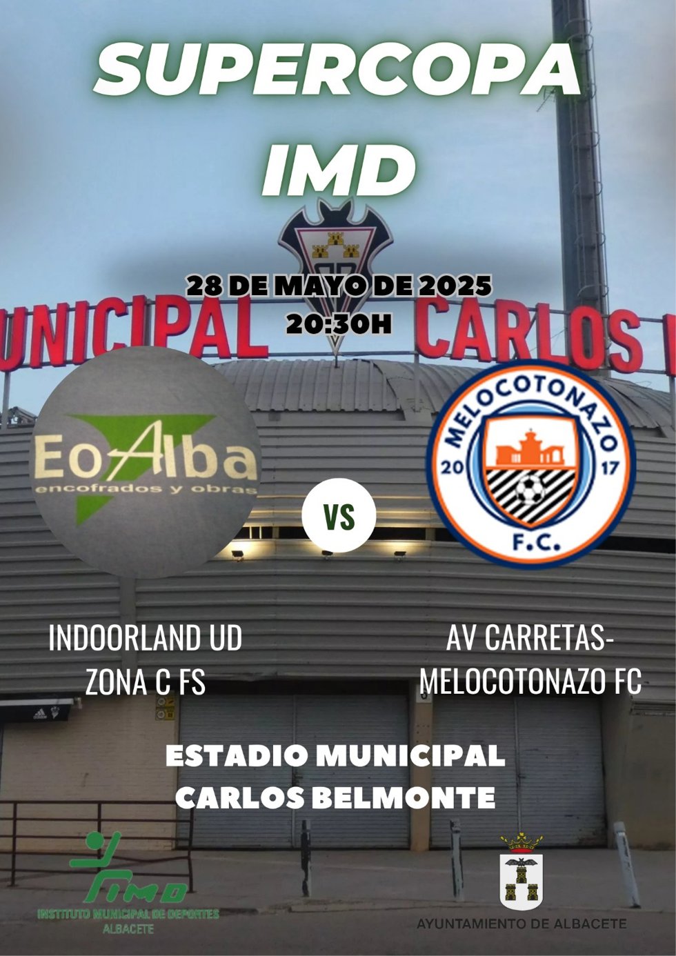 Cartel de la Supercopa de fútbol de los Juegos Deportivos Municipales.