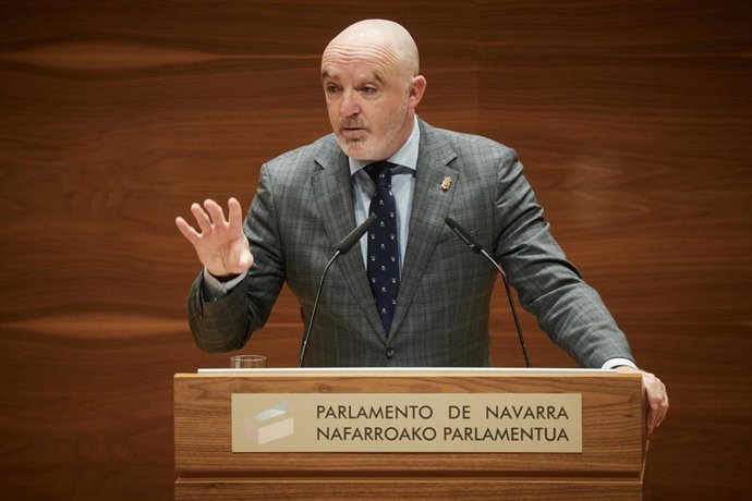 Archivo - El portavoz de UPN en el Parlamento de Navarra, Javier Esparza.