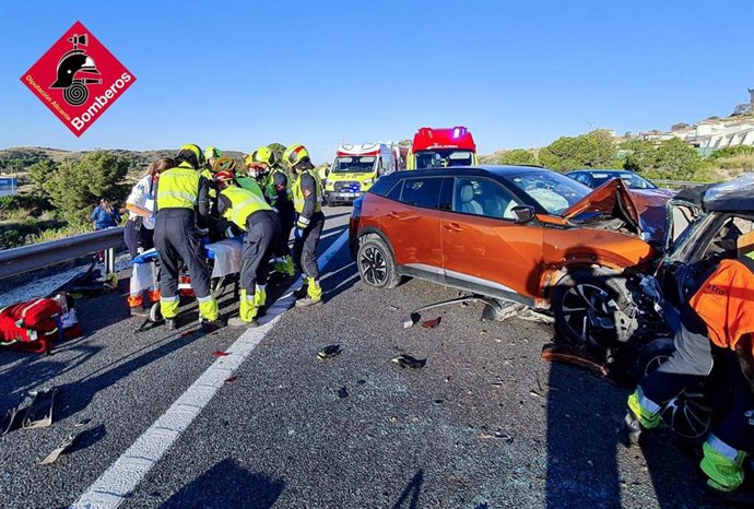 Accident en l'AP-7 a Finestrat 