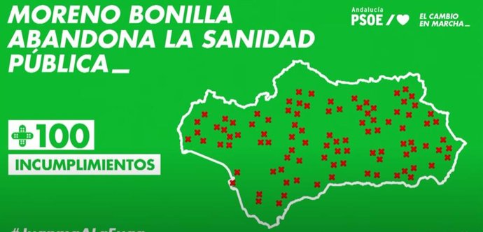 "Mapa De Incumplimientos" Del Gobierno De Juanma Moreno En Sanidad Elaborado Por El PSOE-A.