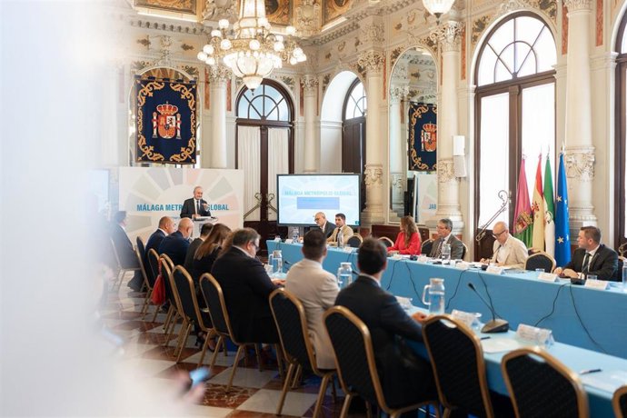 El alcalde de Málaga, Francisco de la Torre, interviene en el marco del Foro Málaga Metrópolis Global