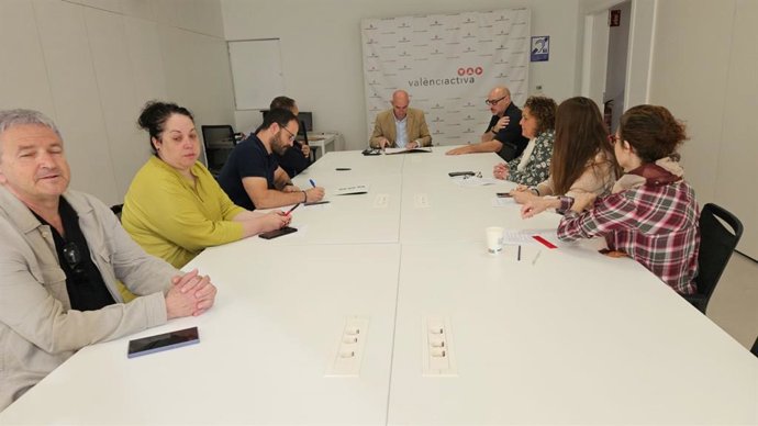 Reunión del Ayuntamiento de València con Comité de Empresa de València Activa