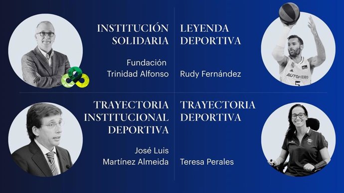El alcalde de Madrid, José Luis Martínez-Almeida, Teresa Perales, Rudy Fernández y la Fundación Trinidad Alfonso serán los premiados del ISDE Sports Covention de 2025.
