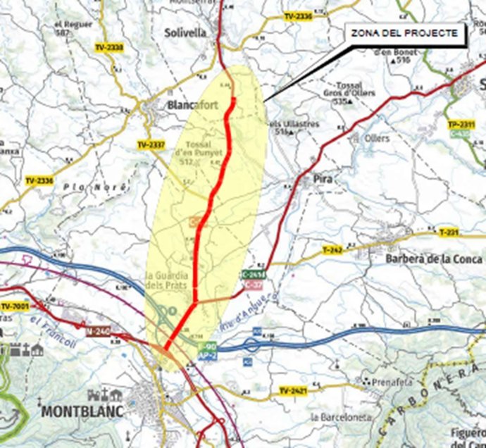 Archivo - Inicia la audiencia pública para mejorar la C-14 entre Montblanc y Solivella (Tarragona)
