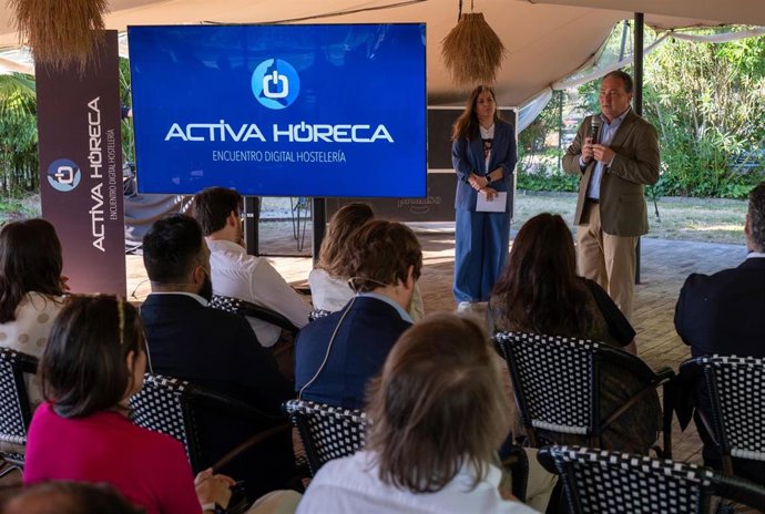 El presidente de la Diputación de Huelva, David Toscano, durante la inauguración del Encuentro Activa Horeca.