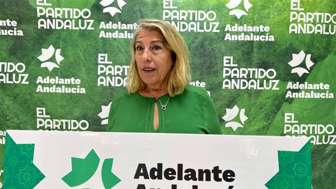 La responsable de Organización de Adelante Andalucía, María García, en una imagen de archivo.