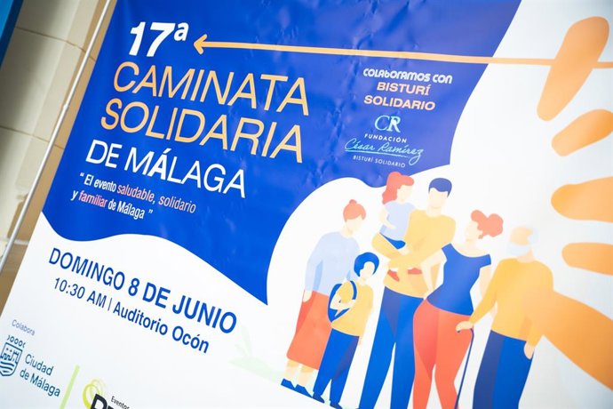 Cartel de la Caminata Solidaria de Málaga