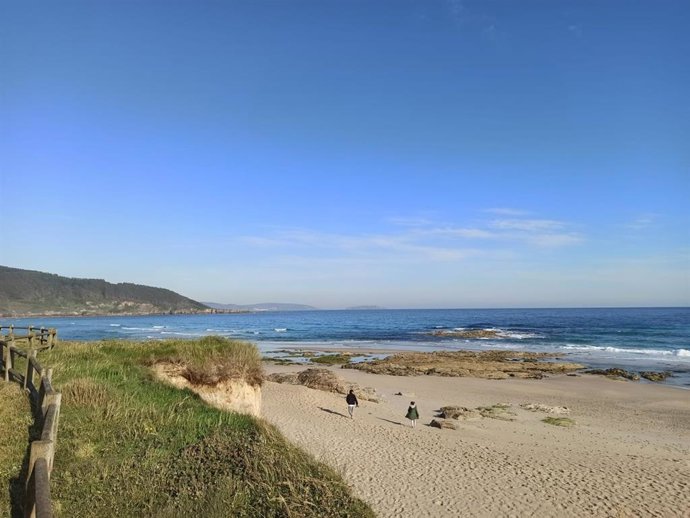 Imagen de la playa de Razo, en Carballo (A Coruña)
