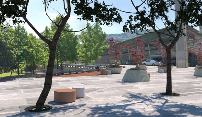 Bilboko Udalak parkea egiteko obrak hasi ditu Trenbideko etorbidearen ezpondan