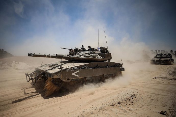 Un tanc israelià a la Franja de Gaza 