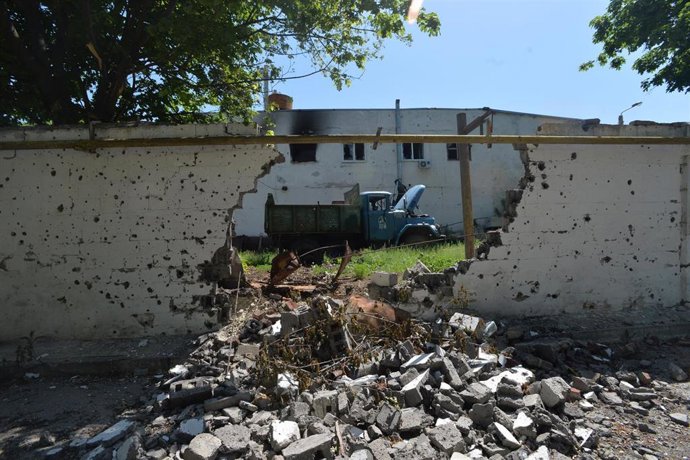 Archivo - Imagen de archivo de un ataque en la región ucraniana de Járkov, anexionada a Rusia en 2022