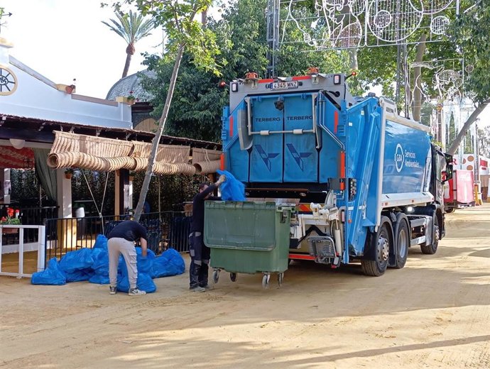 Recogida de residuos en la Feria del Caballo.