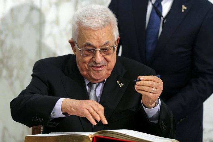 O presidente palestino, Mahmud Abbas