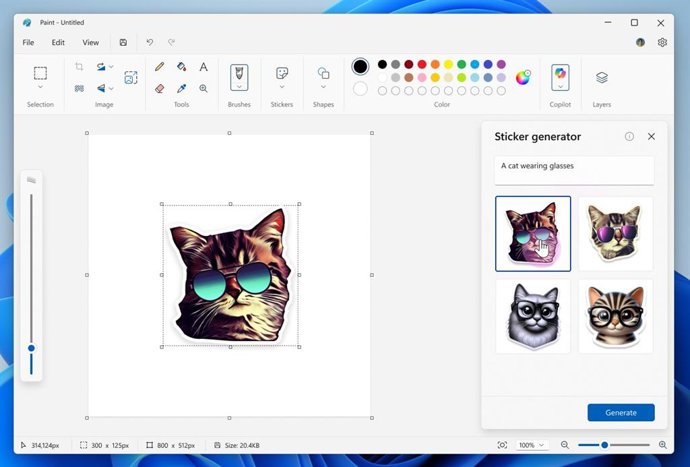 Nueva herramienta de Paint impulsada con IA.
