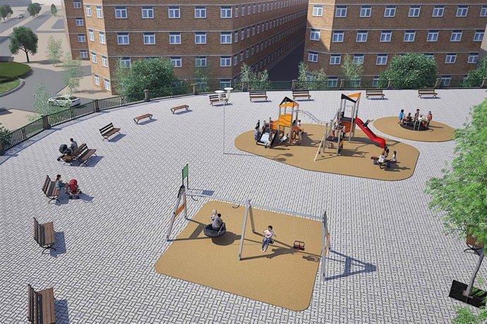 Recreación del parque.