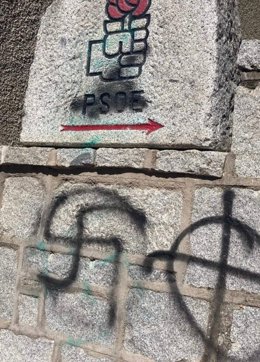 Sede del PSOE vandalizada en Alpedrete