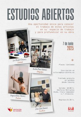 Los talleres de cuatro artistas se abren al público de la mano de la Diputación de Cáceres