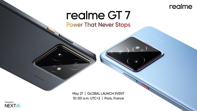 Novos modelos do realme GT 7 e GT 7T.