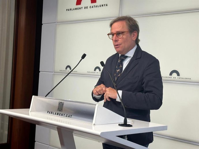 El portavoz de Vox en el Parlament, Joan Garriga