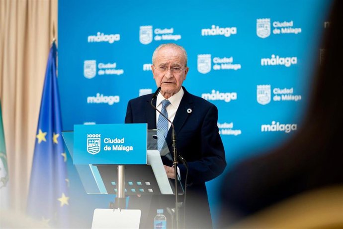 El alcalde de Málaga, Francisco de la Torre, en rueda de prensa