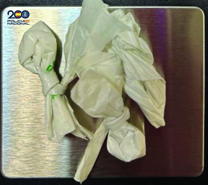 Envoltorios con sustancias estupefacientes incautados en Salamanca.