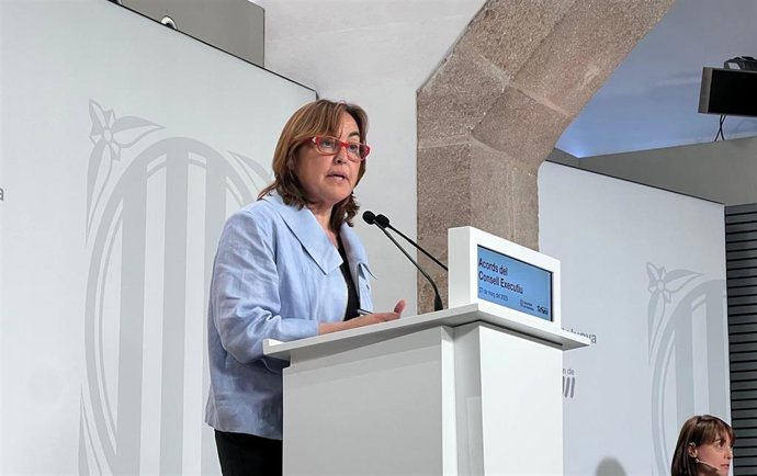 La consellera de Territorio, Vivienda y Transición Ecológica y portavoz de la Generalitat, Sílvia Paneque, en una rueda de prensa tras el Consell Executiu de este martes