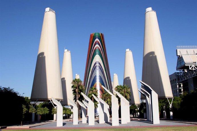 Archivo - Antiguo pabellón de la UE en la Expo del 92.