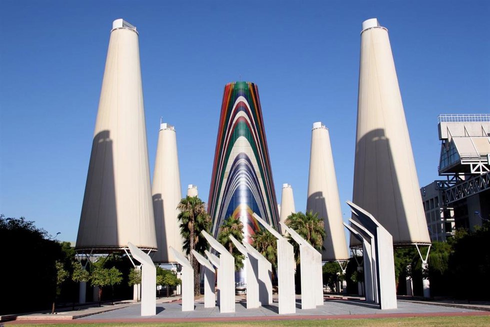 Archivo - Antiguo pabellón de la UE en la Expo del 92.