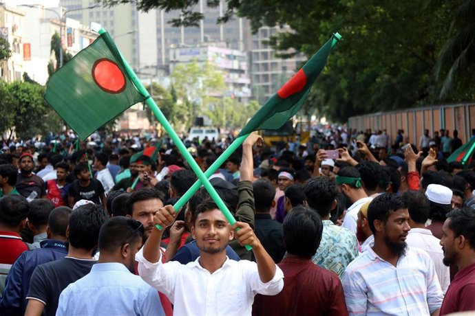 Archivo - Imagen de archivo de una protesta del partido Jamaat-e-Islami en Daca, la capital de Bangladesh.