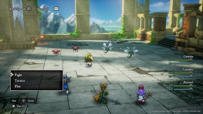 Sistema de combate mejorado en Dragon Quest 2